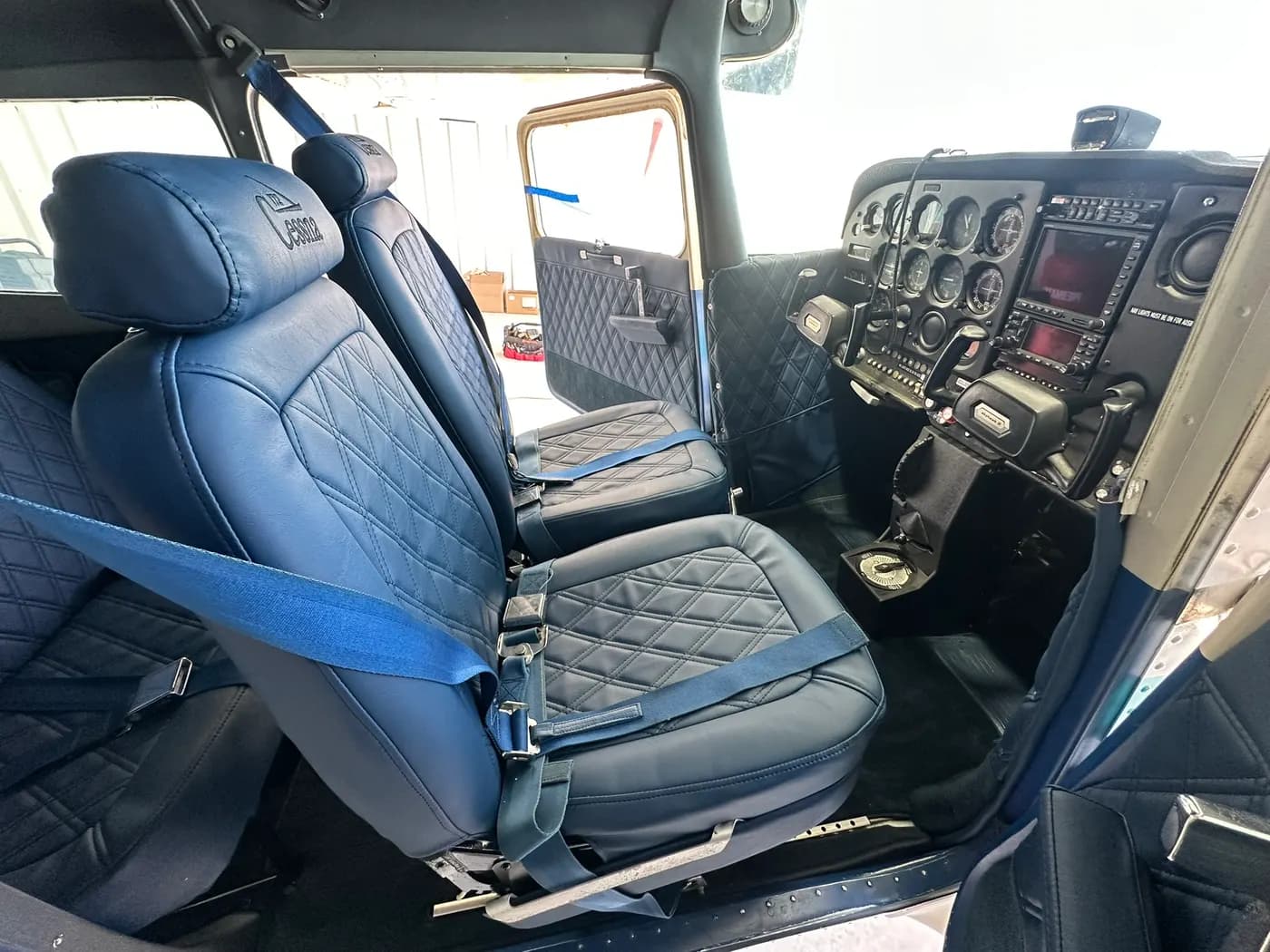 Custom aircraft upholstery by GVO Classic Upholstery in North Port, FL