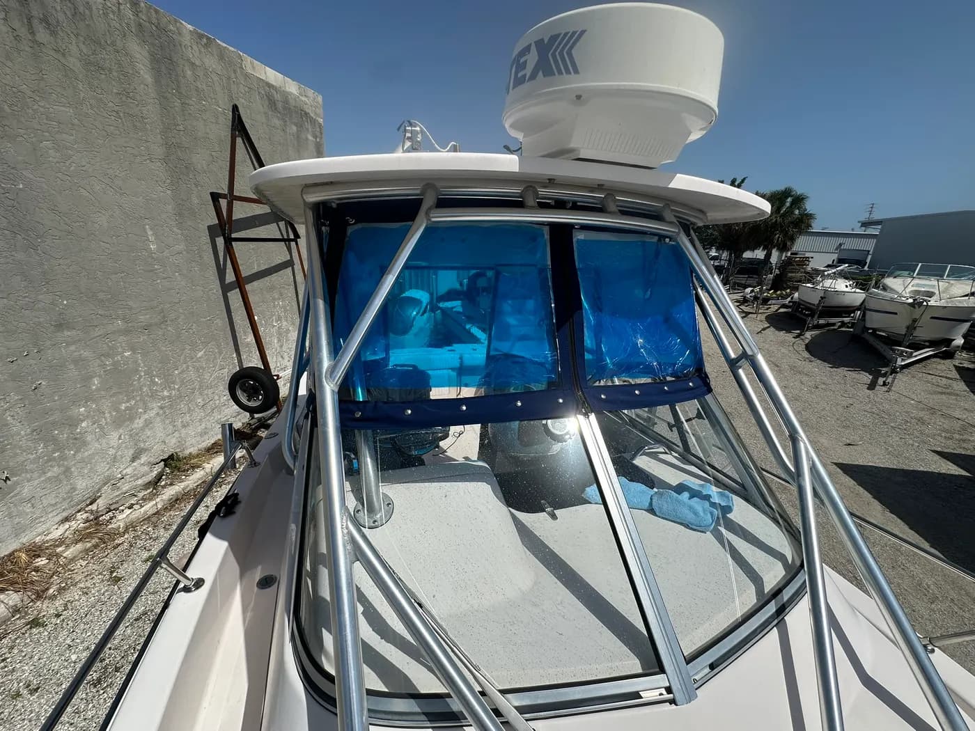 Custom custom boat cover and canvas by GVO Classic Upholstery in North Port, FL