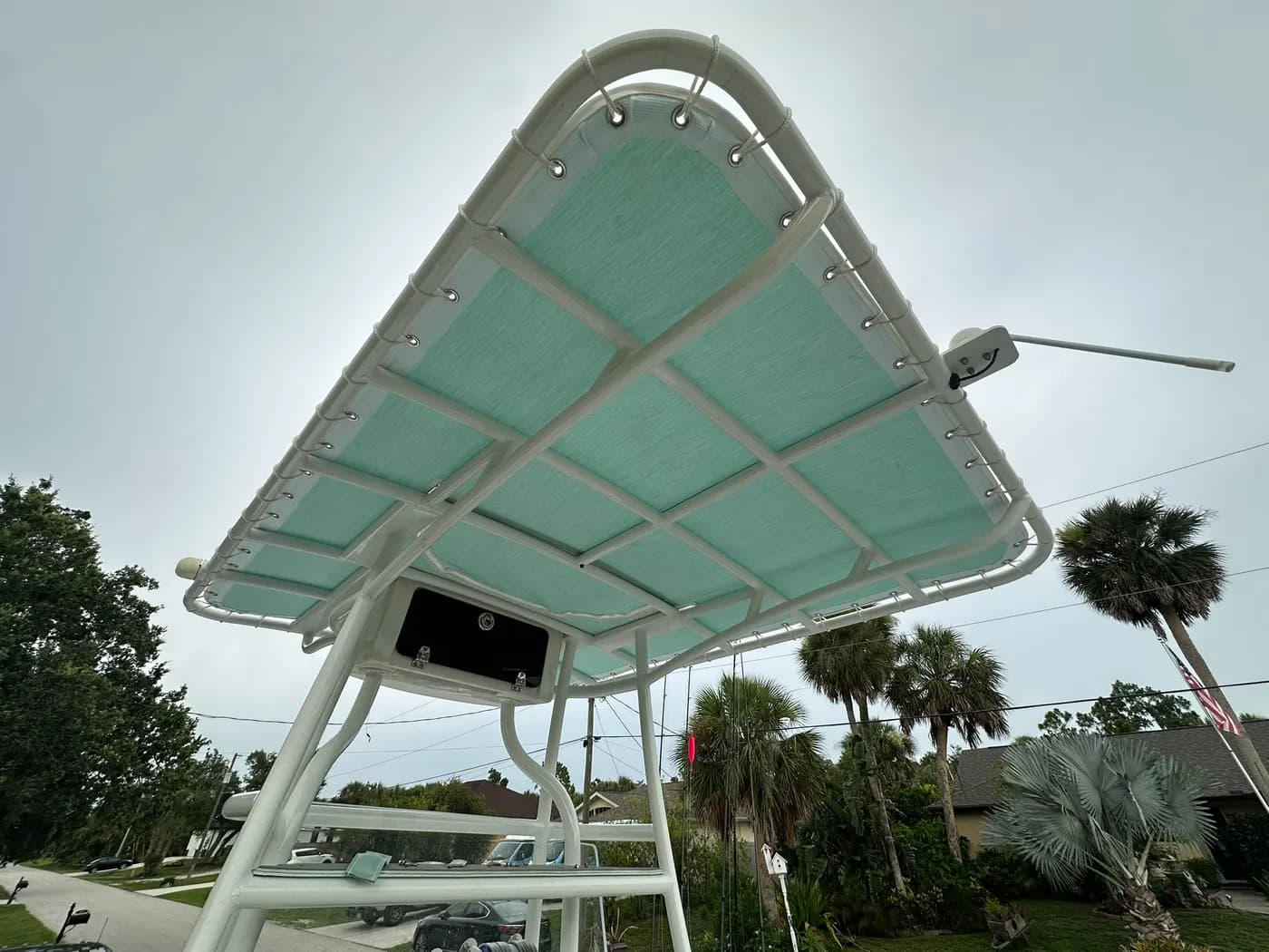 Custom custom boat cover and canvas by GVO Classic Upholstery in North Port, FL