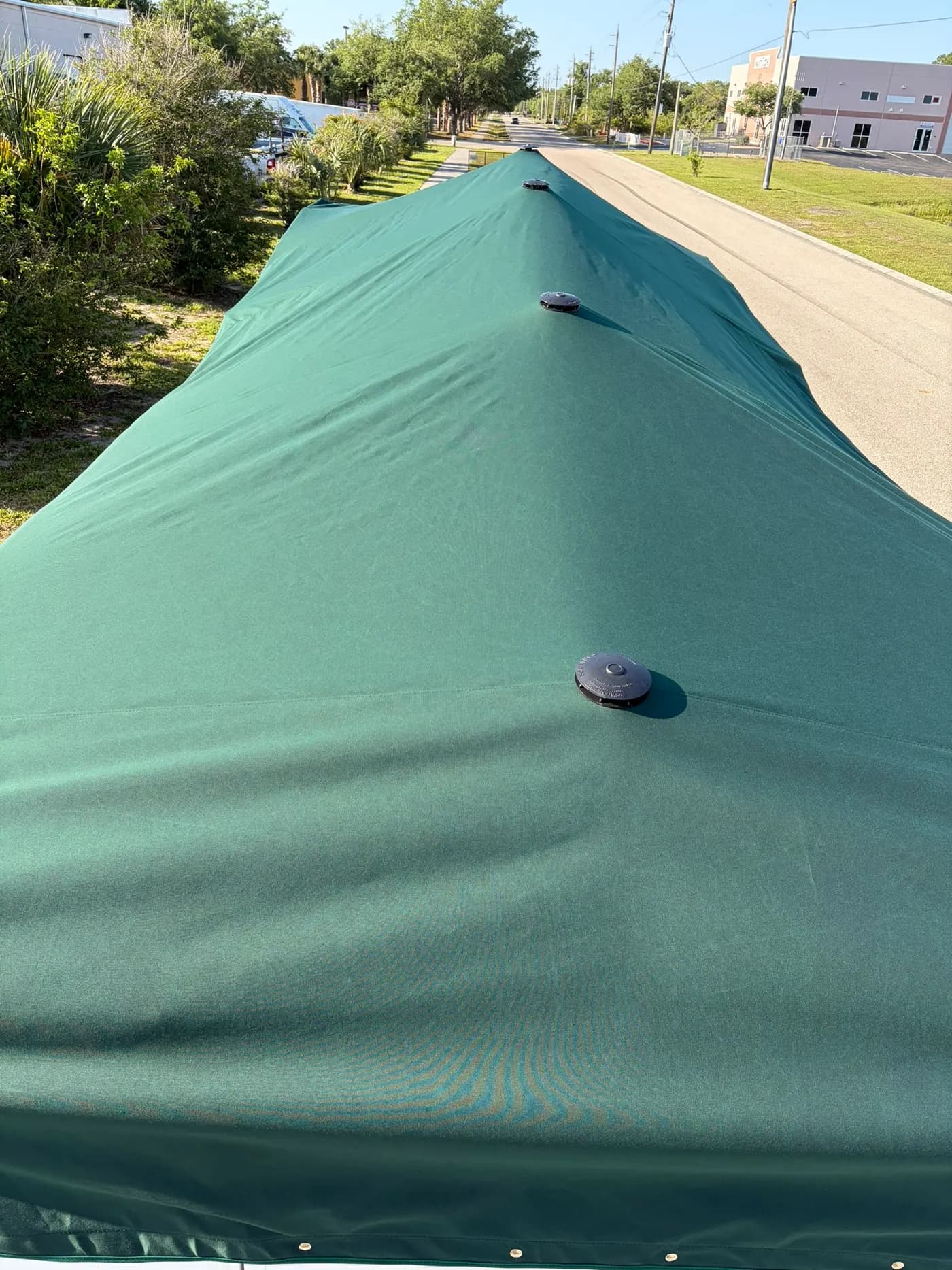 Custom custom boat cover and canvas by GVO Classic Upholstery in North Port, FL