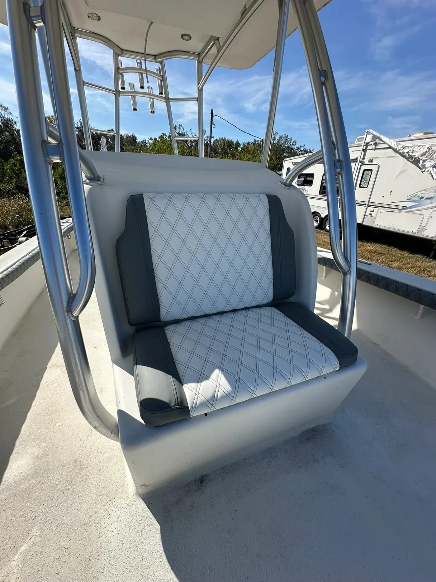 Custom marine upholstery by GVO Classic Upholstery in North Port, FL