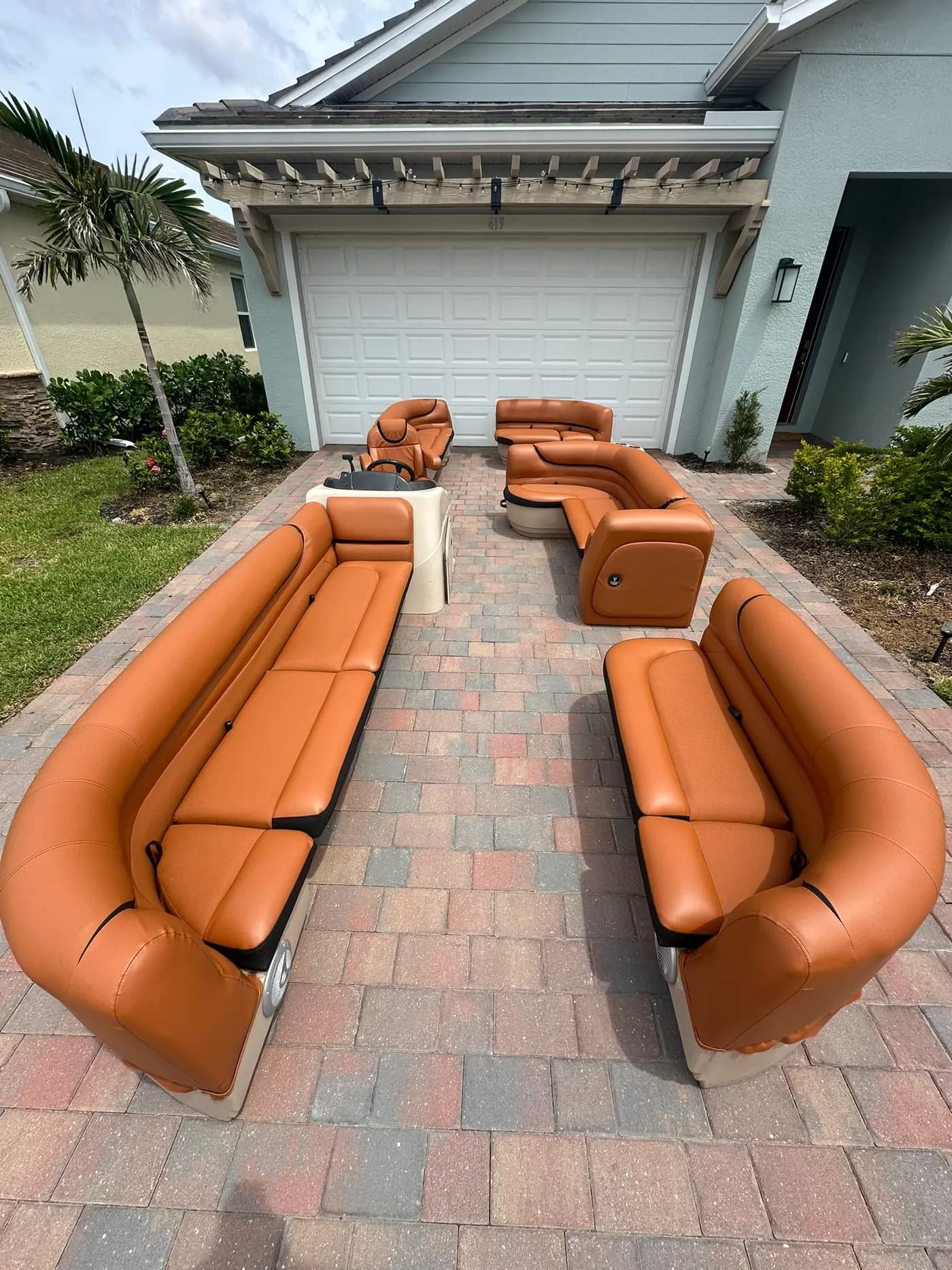Custom marine upholstery by GVO Classic Upholstery in North Port, FL